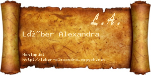 Léber Alexandra névjegykártya